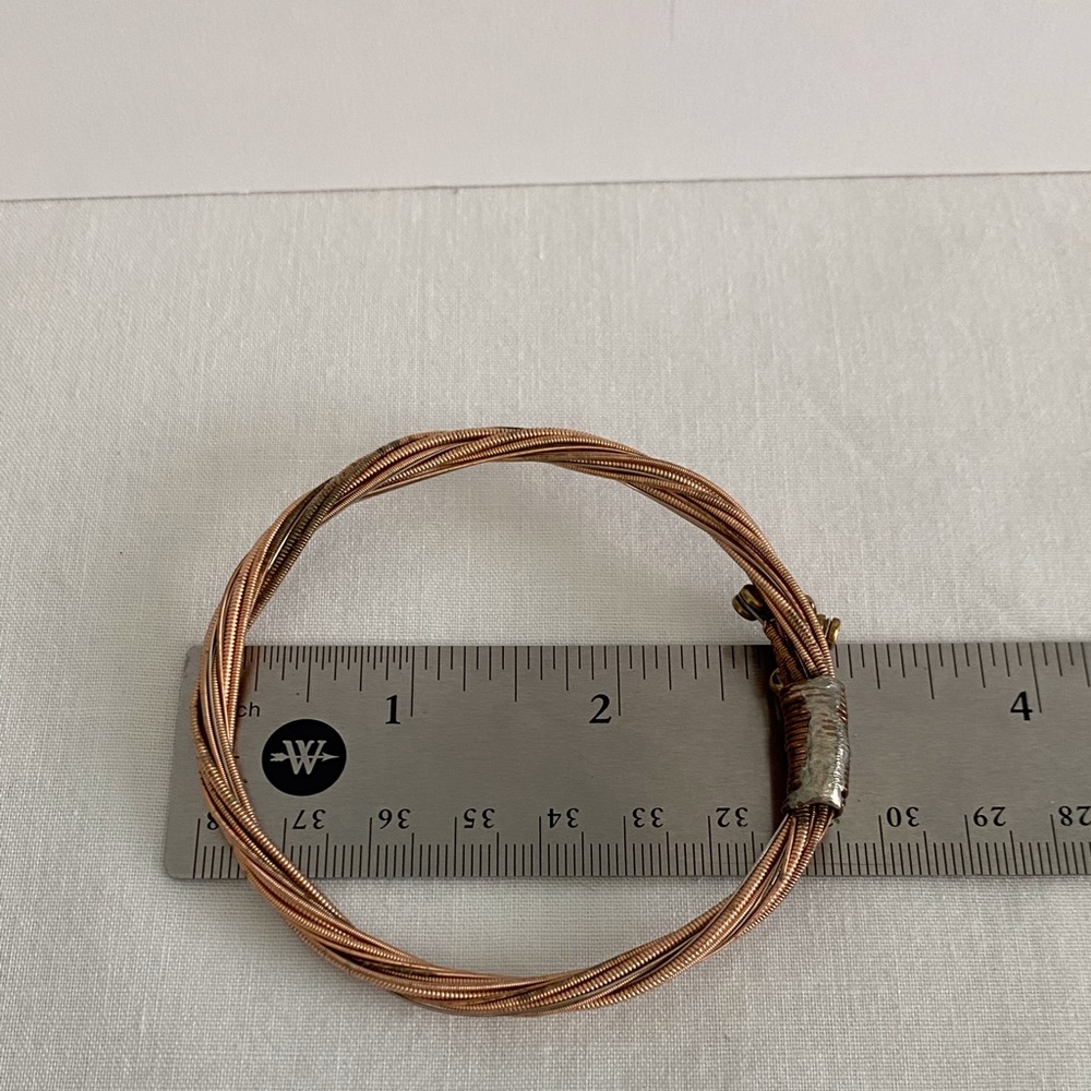 Recycled Guitar Strings Large Bangle Bracelet - image 7